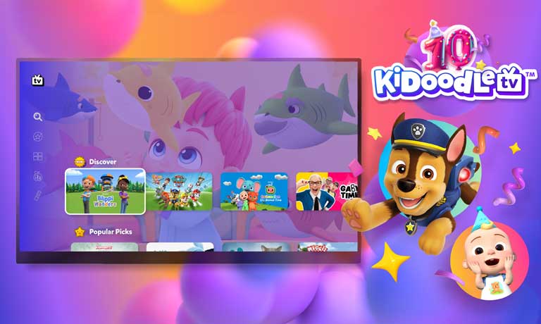 A Decade of Safe Entertainment: Kidoodle.TV Celebrates 10 Years of Family-Friendly Streaming